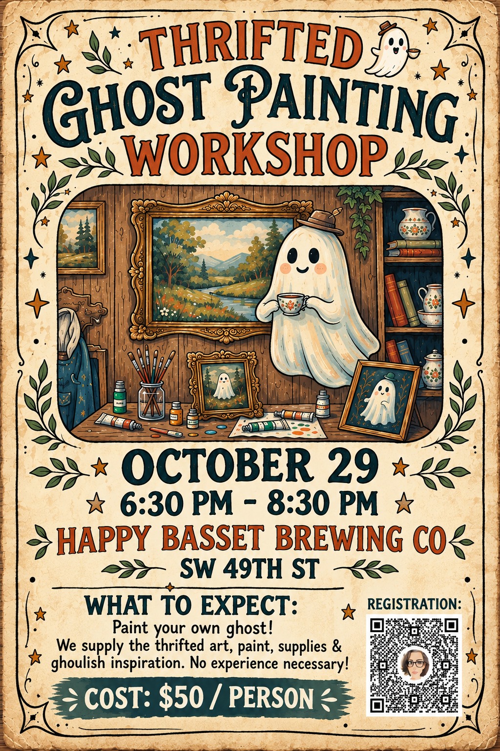 Thrifted Ghost Painting