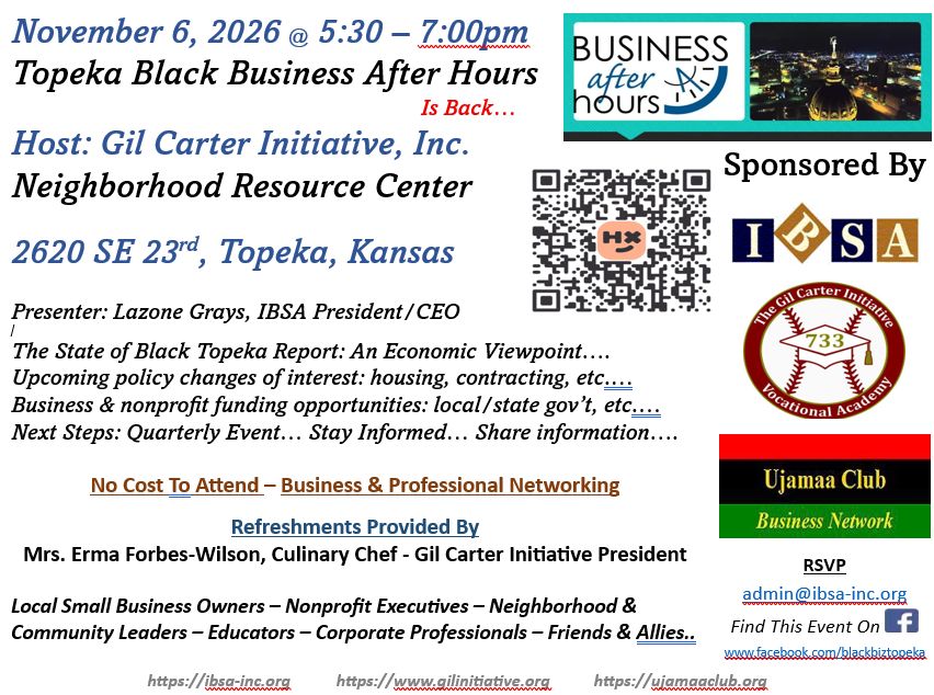 Topeka Black Business After Hours - Nov. 6, 2026