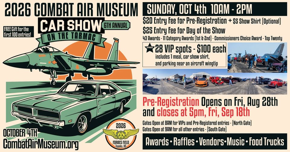 2026 Combat Air Museum "Car Show On The Tarmac"