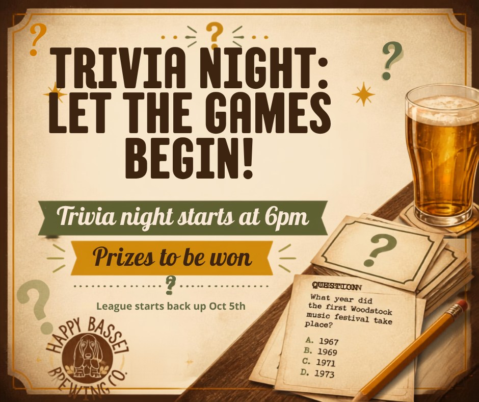 Trivia Night - FREE TO PLAY - League Returns Oct 5th