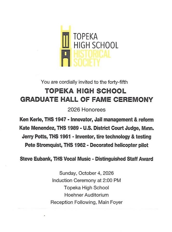 2026 Topeka High School Graduate Hall of Fame Ceremony