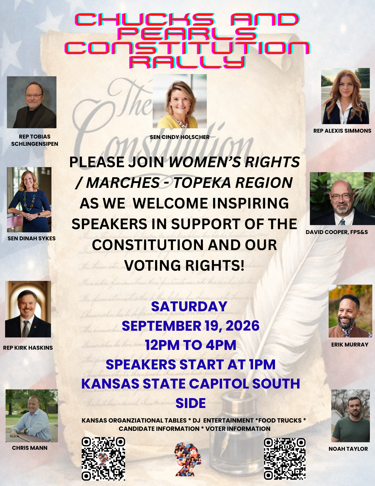 Chucks and Pearls Constitution Rally