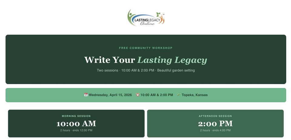 Write Your Lasting Leagcy